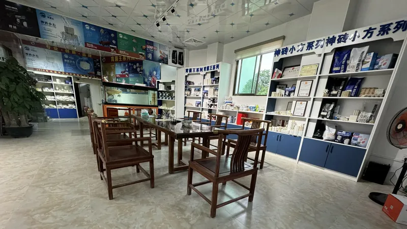 UJW showroom with shelves of packaged aquarium media products