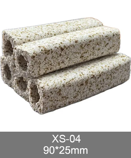 XS-04 compact porous bacteria house media rods with nominal dimensions of 90 by 25 millimetres