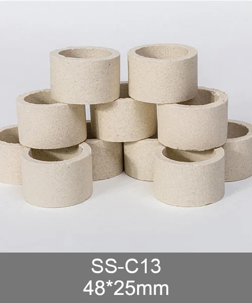 Large SS-C13 ceramic rings with nominal dimensions of 48 by 25 millimetres