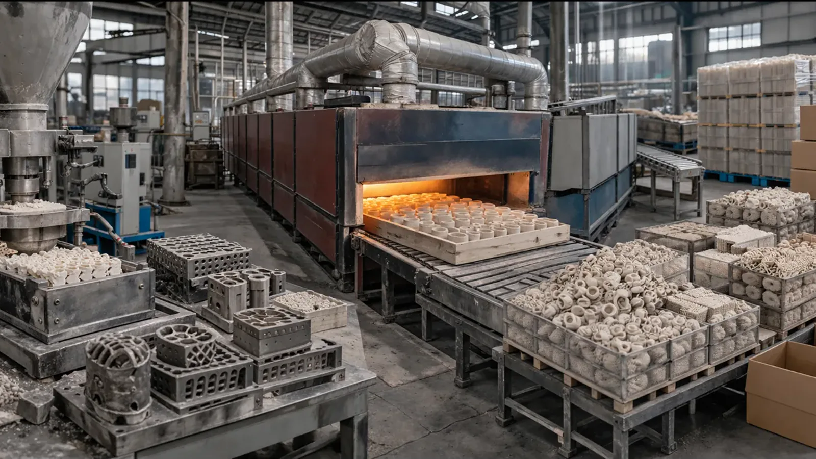 Video preview showing UJW factory production equipment