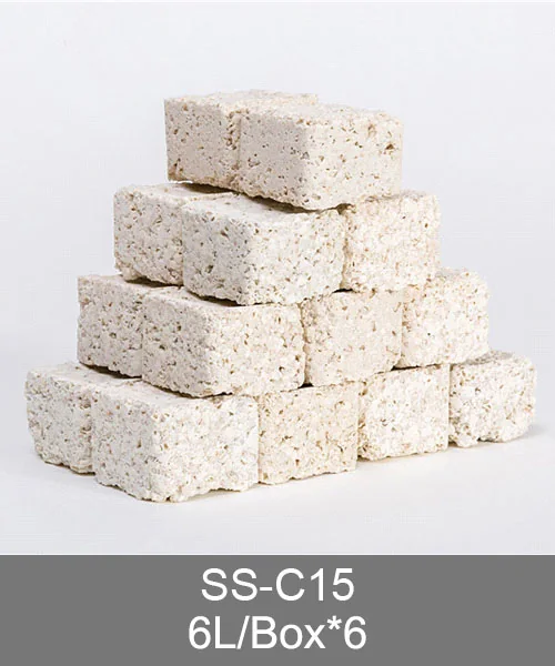 SS-C15 3D bio media, porous ceramic cube with center hole