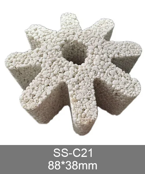 SS-C21 3D bio media, cylindrical porous ceramic pieces