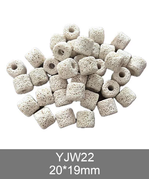 YJW22 3D bio media, porous ceramic cube with center hole