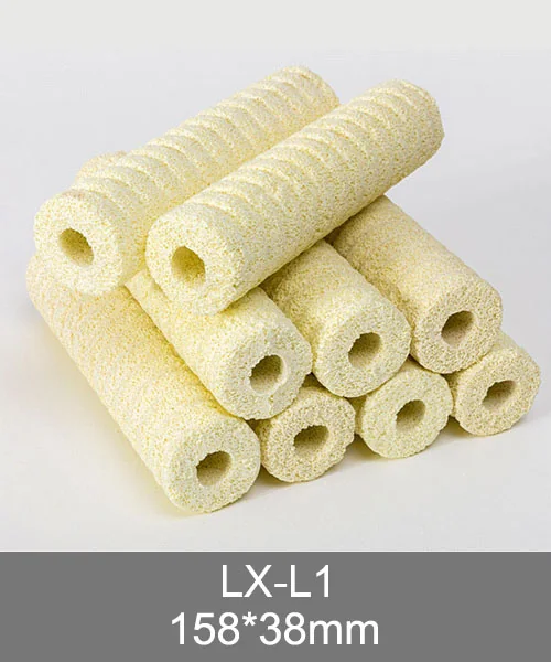 LX-L1 bacteria house media, long pale yellow porous ceramic tubes