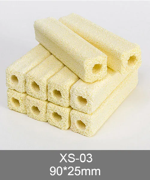 XS-03 bacteria house media, small yellow porous ceramic tubes