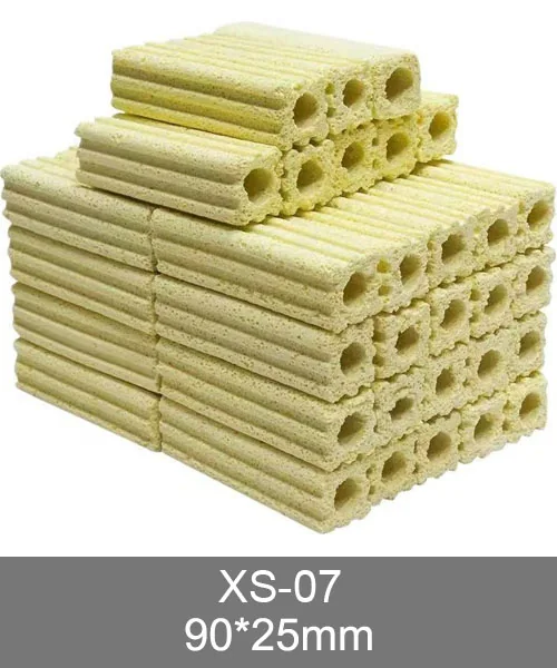 XS-07 bacteria house media, small yellow porous ceramic tubes