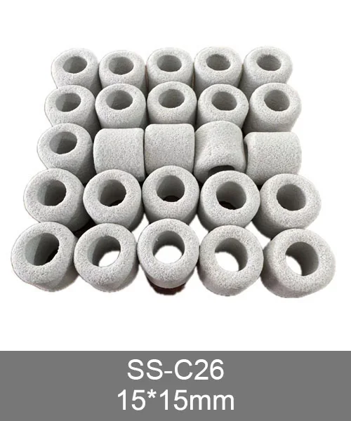 SS-C26 porous bio rings, white porous ceramic ring media