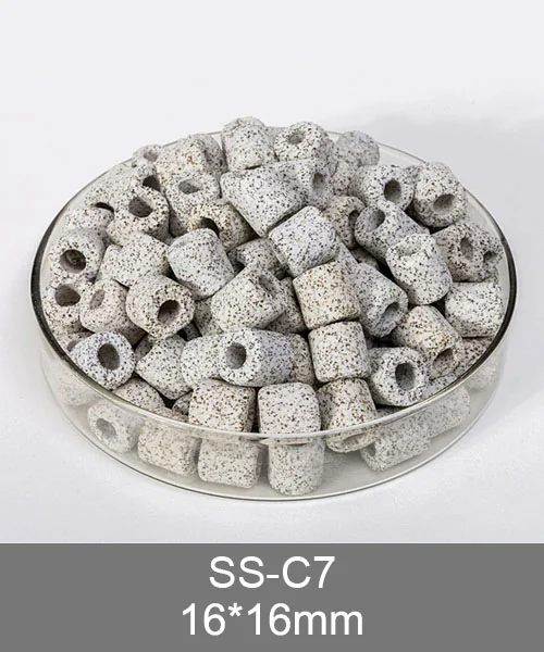 SS-C7 porous bio rings, white ceramic ring media