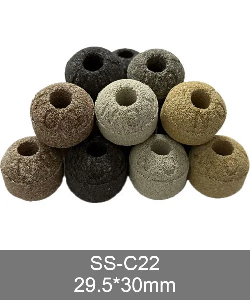 SS-C22 gray porous ceramic bio media sample