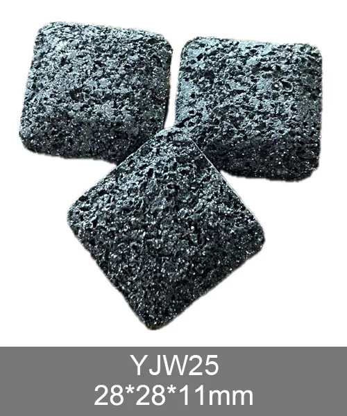 YJW25 black porous ceramic cube pieces