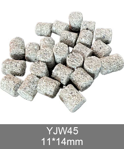 YJW45 gray porous ceramic cylinder sample
